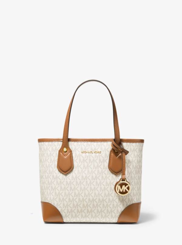 Damske Prenosná Taška Michael Kors Eva Extra-Small Logo Hnedožltý Hnede - Kabelky Michael Kors Obchod | KHVBJ-2498